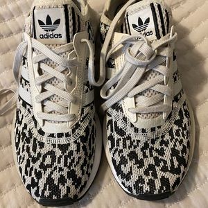 Adidas leopard print shoes.